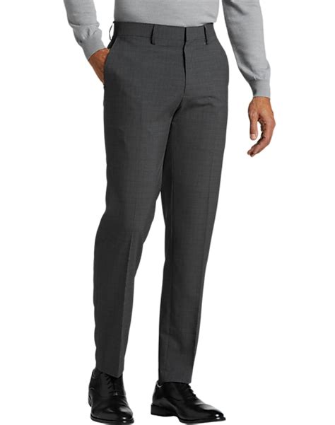 Haggar Slim Fit Dress Pants, Charcoal - Men's Sale | Men's Wearhouse