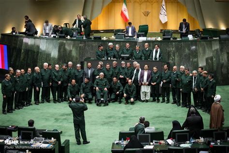 Mehr News Agency - MPs dressed in IRGC uniform in open session