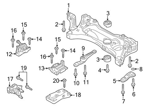 2017 Volkswagen GTI Suspension. Subframe. Crossmember - 5Q0199315Q ...