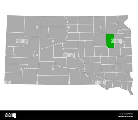 Map of Clark in South Dakota Stock Photo - Alamy