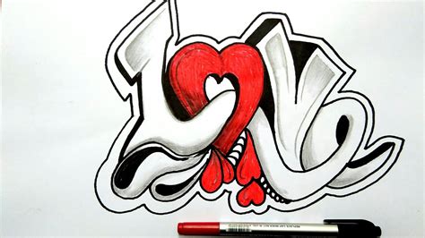 Dibujos De I Love You Graffiti Como Dibujar Graffitis De Love Heart | My XXX Hot Girl