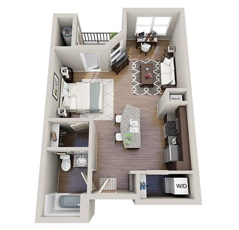 Studio Apartment Floor Plans