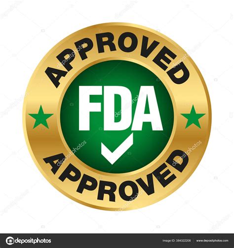 Food Drug Administration Fda Approved Vector Stamp Stock Vector by ...