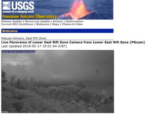 USGS webcam footage of Kilauea Volcano eruption on Hawaii Island | Maui ...