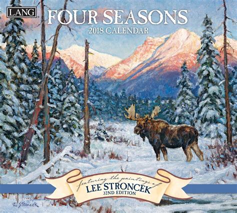 Lang Wall Calendar "Four Seasons" Artwork by Lee Stroncek-12 Month-Open 13 3/8" X 24" : Amazon ...