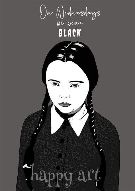 Wednesday Addams, Addams Family Poster Print, Instant Download, Printable, A2, Pop Culture, 90s ...