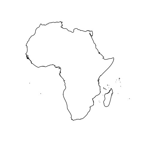 Outline Simple Map of Africa 3087809 Vector Art at Vecteezy