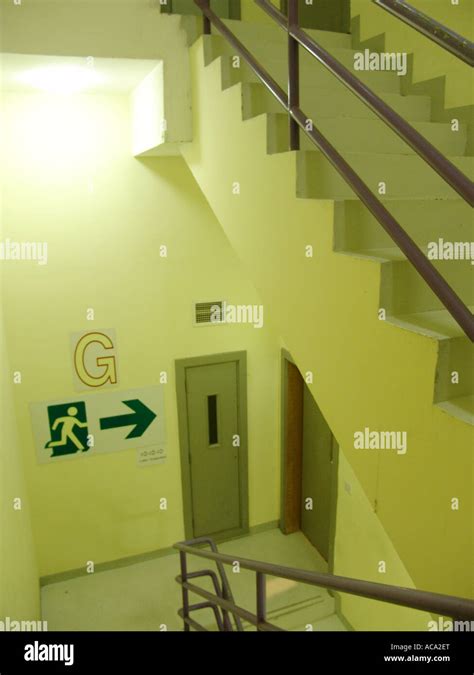 Stairwell, emergency exit Stock Photo - Alamy