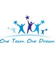 One team one dream logo Royalty Free Vector Image