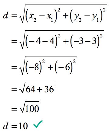 Distance Formula Examples