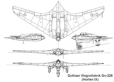 NAZI JERMAN: Horten IX (Horten Ho 229/Gotha Go 229). Pesawat Terbang ...