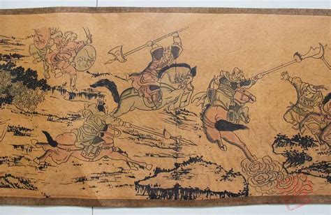 Rare Old Chinese QingDyansty Scroll painting,Ancient war,exquisite designs,Hand carved,Ancient ...