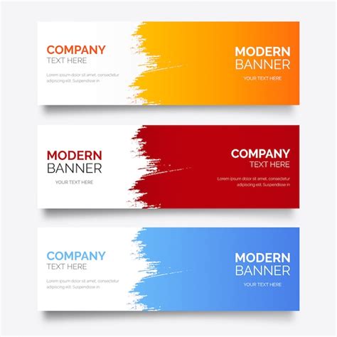 Free Vector | Modern Banner Template with Abstract Splash