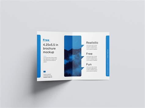 Free Bi-Fold Brochure Mockup 04 - Free Mockup