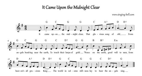 It Came Upon A Midnight Clear Chords - Sheet and Chords Collection