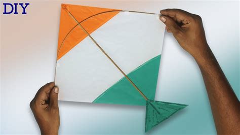 Kite Making | How to Make Tricolour Kite At Home | DIY Tiranga Kite ...