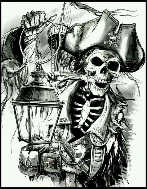 Pirate Skeleton Drawing at PaintingValley.com | Explore collection of ...