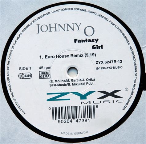 Johnny O - Fantasy Girl (1996, Vinyl) | Discogs