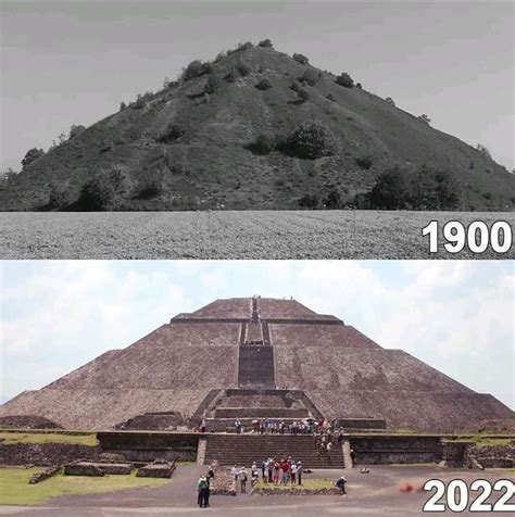 Teotihuacan Pyramid Mexico City, Mexico 1900 - 2022. : r/Archaology