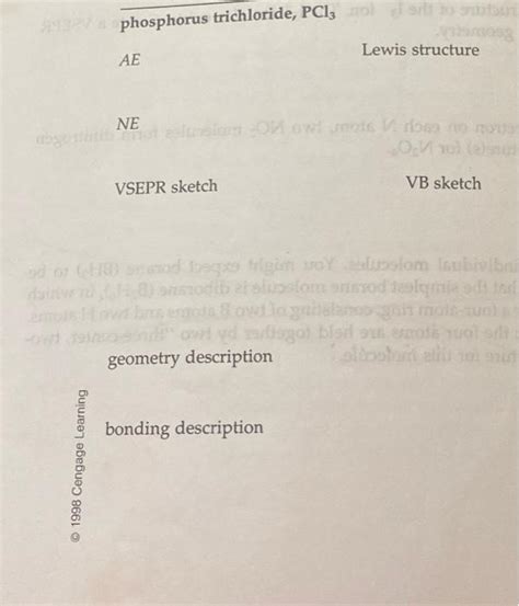 phosphorus trichloride, PCl3 AE Lewis structure NE | Chegg.com