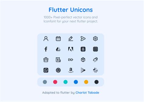 The Material Design Icons from the community for Flutter