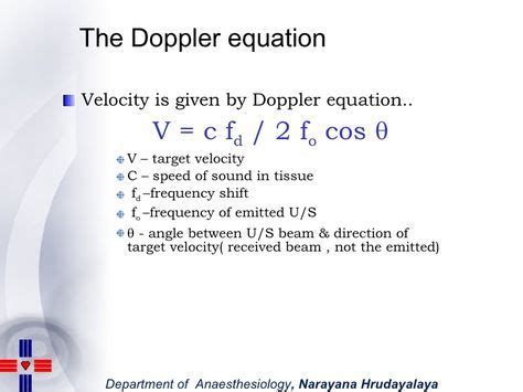 Doppler Equation Ultrasound