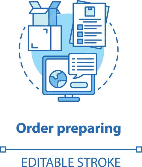 Blue Order Preparation Icon For Goods Dispatch Dispatch Prepare Delivery Vector, Dispatch ...