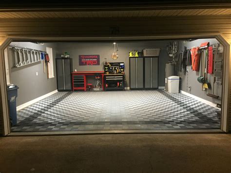 Garage Floor Tiles | Outside Garage Decorating Ideas | Garage Design ...