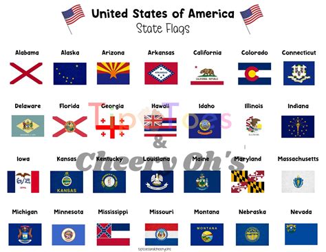 United States of America State Flags 50 States U.S. State | Etsy