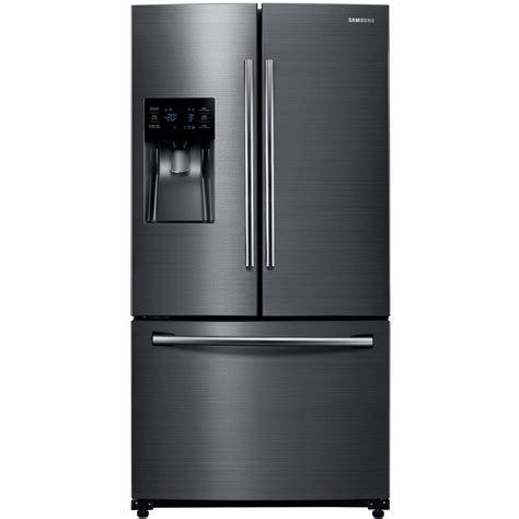 Samsung 24.6 cu. ft. French Door Refrigerator in Black Stainless Steel ...