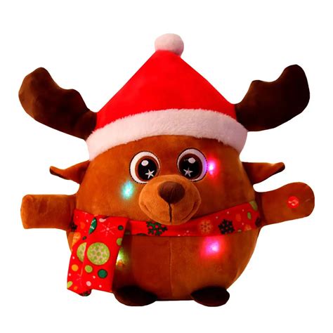 Plush Musical Christmas Toy Baby Reindeer Santa Claus Cute Singing Christmas Toys - Buy Singing ...