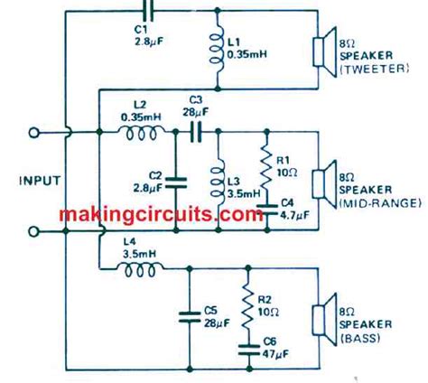 Passive Subwoofer Crossover Circuit Diagram - IOT Wiring Diagram