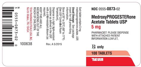 MEDROXYPROGESTERONE 5MG - RX Products