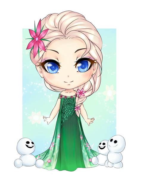 Chibi Elsa | Cute disney drawings, Chibi disney, Disney princess drawings