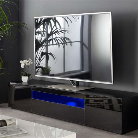 DAIQ2000 Wide Black TV Cabinet for up to 80″ screens | MMT