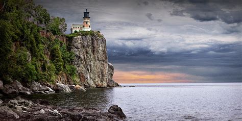 Panorama of Split Rock Lighthouse at Sunrise Photograph by Randall ...