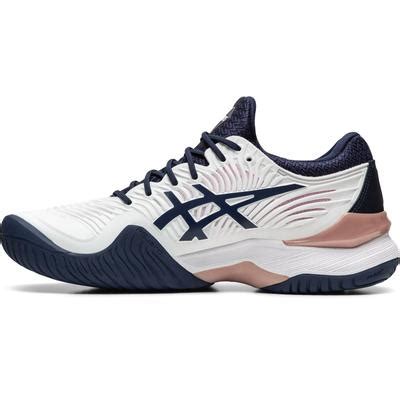 Asics Womens Court FF 2 Tennis Shoes - White/Peacoat - Tennisnuts.com