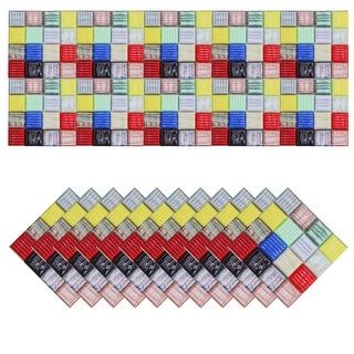 20Pcs Mosaic Tile Stickers, 10 x 10cm Square Wallpaper Self-Adhesive ...