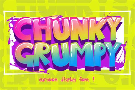 CHUNKY GRUMPY cartoon display font | Script Fonts ~ Creative Market