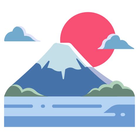 Fuji mountain MaxIcons Flat icon