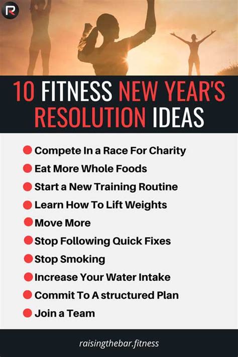 Fitness New Year's Resolution Ideas - Raising The Bar