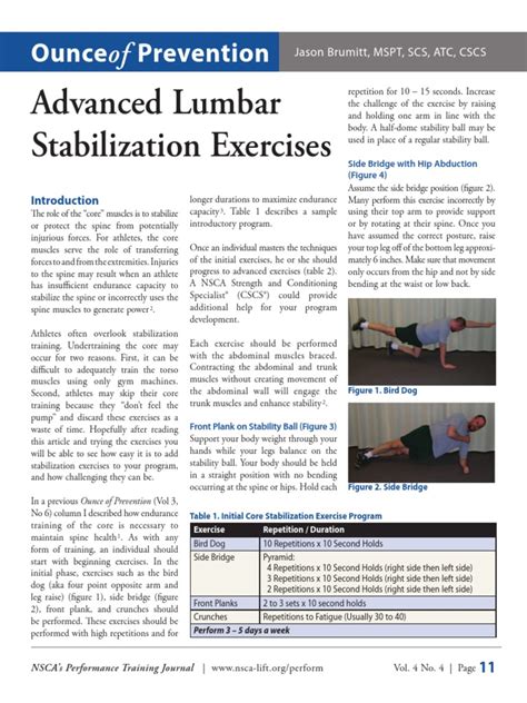 Advanced Lumbar Stabilization Exercises | Strength Training | Physical ...