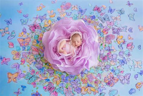 Newborn Photography Props Flokati Flower Shaped Posing Pod Nest Baskets Background Baby ...