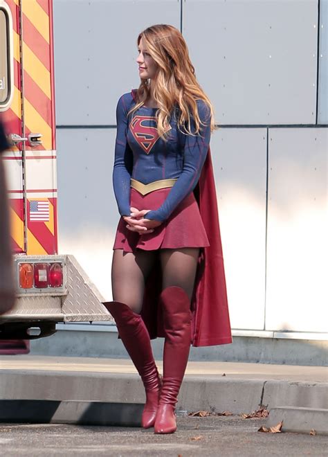 Melissa Benoist -Supergirl Set Photos in Los Angeles, July 2015 ...