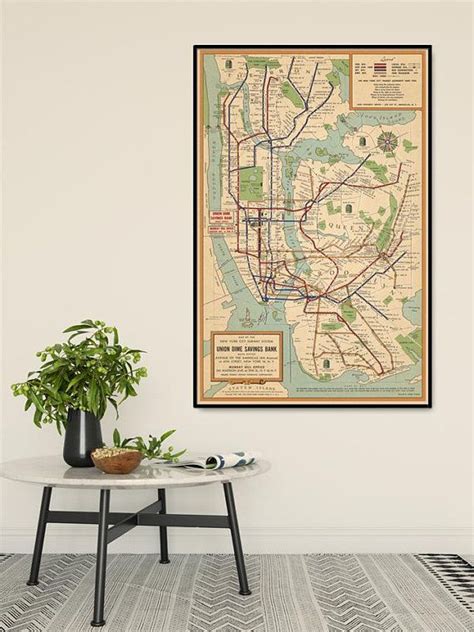 New York City Subway System Map NYC Subway Map Vintage Map - Etsy | Nyc ...