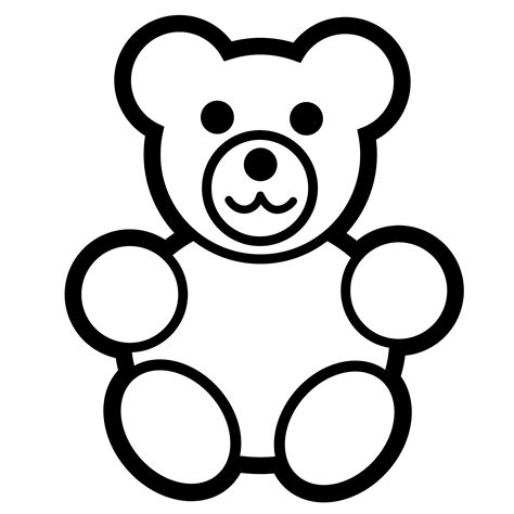 Black And White Teddy Bear Clip Art Free Transparent PNG Download PNGkey | atelier-yuwa.ciao.jp