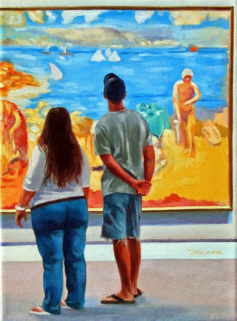 A Painting, A Moment: "Beach View"--Painting People in Museum/Gallery Series