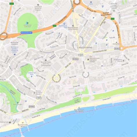 Bournemouth - Modern Atlas Vector Map | Boundless Maps