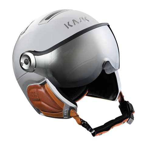 SKI VISOR HELMETS Kask CLASS - Ski Helmet w/ Visor - white/silver mirror - Private Sport Shop