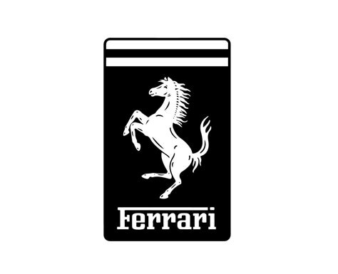 Ferrari Logo Brand Symbol Black Design Italian Car Automobile Vector Illustration 20500091 ...